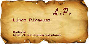 Lincz Piramusz névjegykártya